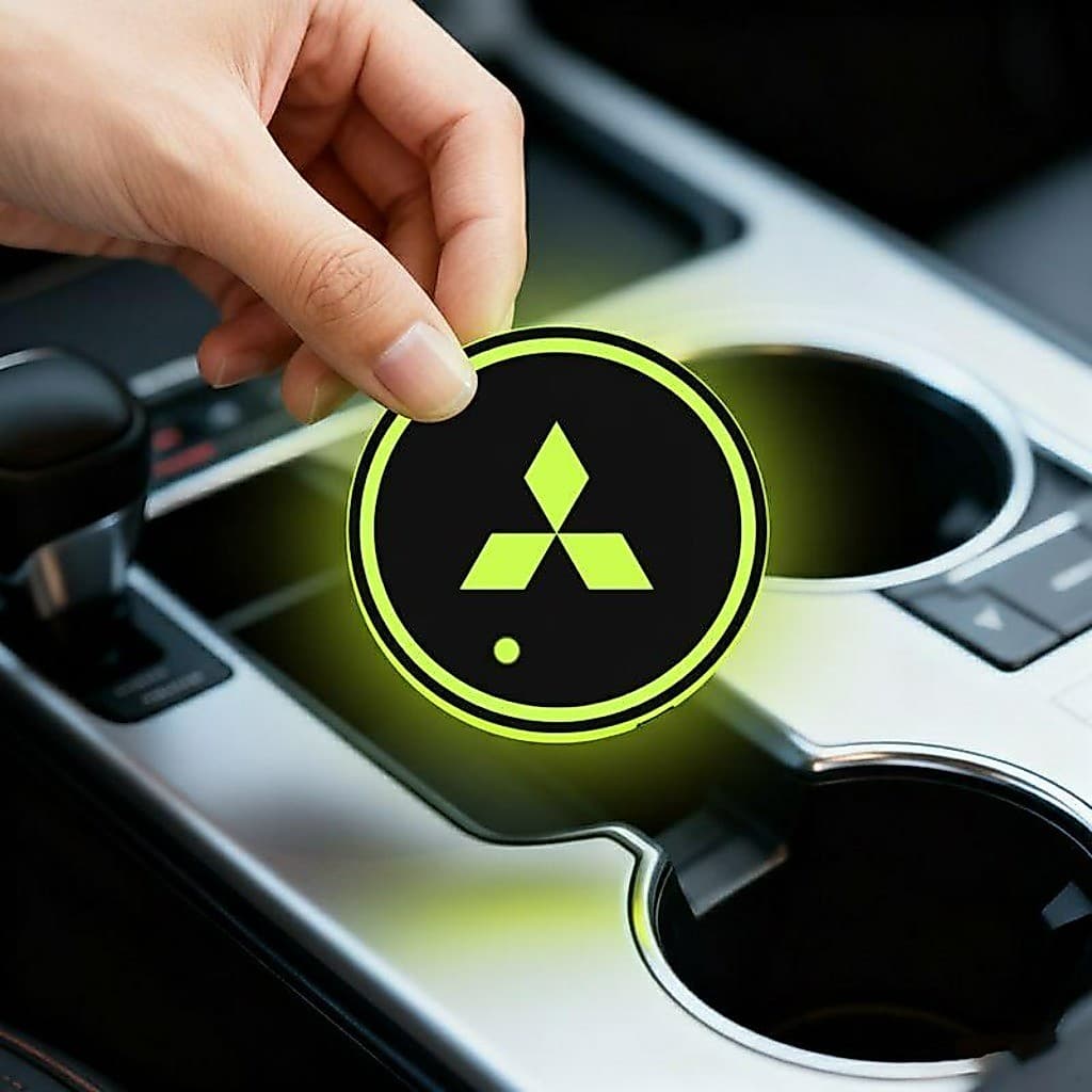 7 Cores À Prova D'água Porta Copos Iluminado Acessórios para Carros For Mitsubishi L200 Triton Eclipse Cross ASX