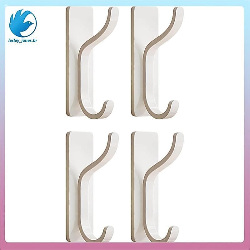 [lesley_jones.br] Ganchos Adesivos Para Casacos De Parede , Cabide De Porta Resistente , Gancho De Metal Pendurar Toalha