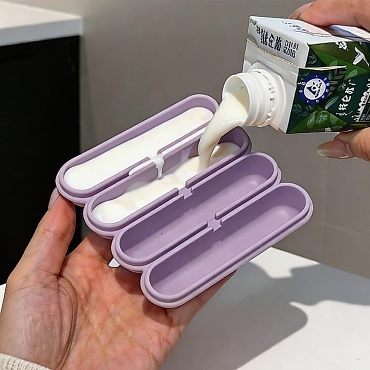 Molde longo de cubo de gelo, caixa de gelo de Silicone de qualidade alimentar, cubo de gelo caseiro doméstico, ferrament