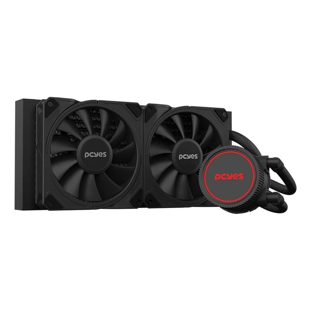Water Cooler 240mm TDP 250W PCYES Sangue Frio 3 Black Vulcan WCSF3240BR Intel AMD AM5 AM4 60 CFM
