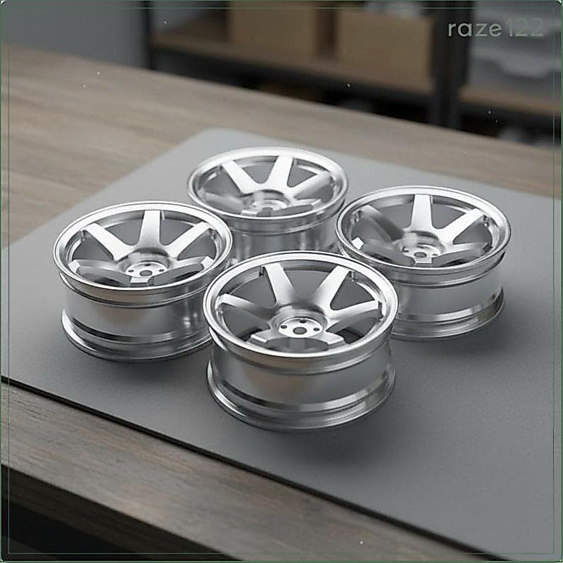 [Raze122] Conjunto De Rodas De Carro RC 1/10 Drift Em Liga De Alumínio Com Jantes Hexagonais De Metal De 12 Mm Para Carr