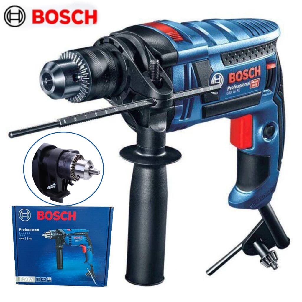 Furadeira de Impacto Bosch GSB 16RE Profissional Parafusadeira Furadeira 220V Para Casa e Reparos