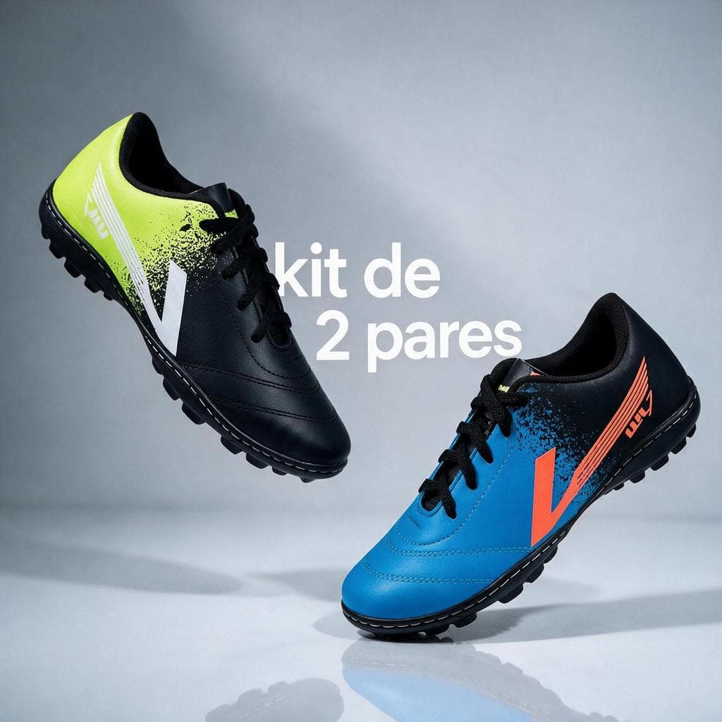 Kit 2 Pares Chuteira Unissex Jogador Para Campo Preço Especial