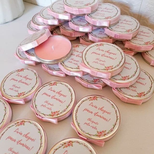 Latinhas de velas Aromaticas 200 velas variadas de cereja e avelã e flor de cerejeira, NÃO VAI PERSONALIZADA