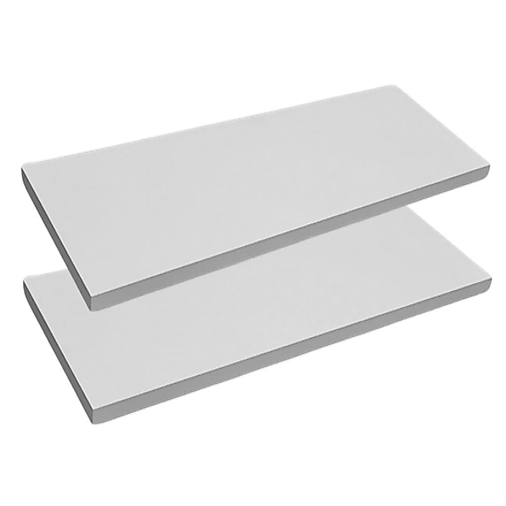 Kit 2 x Prateleira 100x25 Tabua Lisa Branca 15mm Premium Resistente