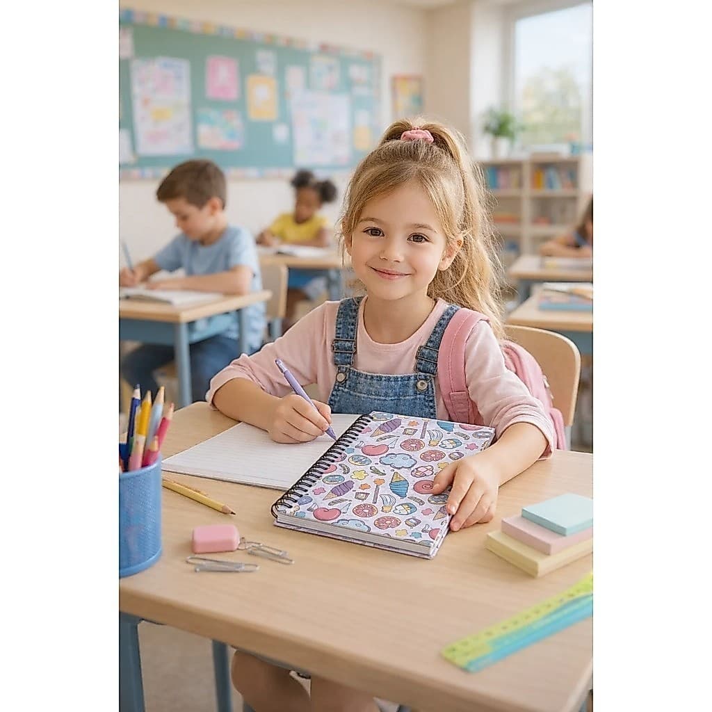 Caderno Universitário Feminino Academia 10 Matérias 160 Folhas Colorido Escolar Imperdível
