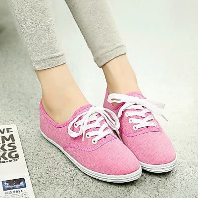 Sapatos Femininos De Lona Plana Tênis casual Tamanho 42