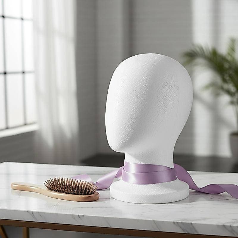 Cabeça De Manequim De Espuma Realista Para Exibição De Chapéus E Perucas Elegantes Em Boutiques Galerias