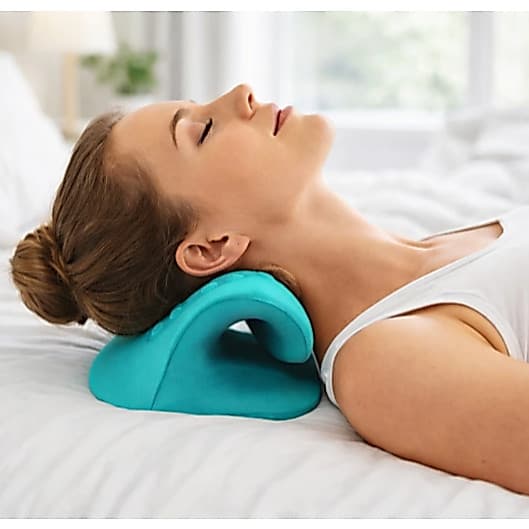 Relaxante para pescoço e ombro, dispositivo de tração cervical para alívio  cervical, travesseiro quiroprático