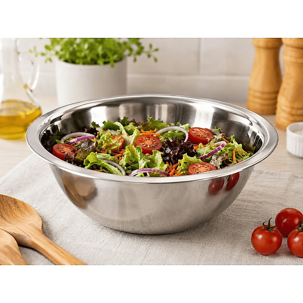 Tigela Bowl Saladeira Inox 18cm Para Saladas Preparo e Cozinha