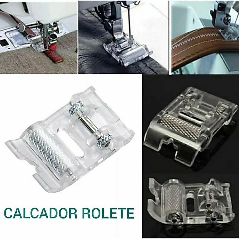 C24=Calcador ROLETE  Deslizante DE Maquina DE COSTURA DOMÉSTICA/Calcador p/ couros/ vinil/ sintético e plásticos