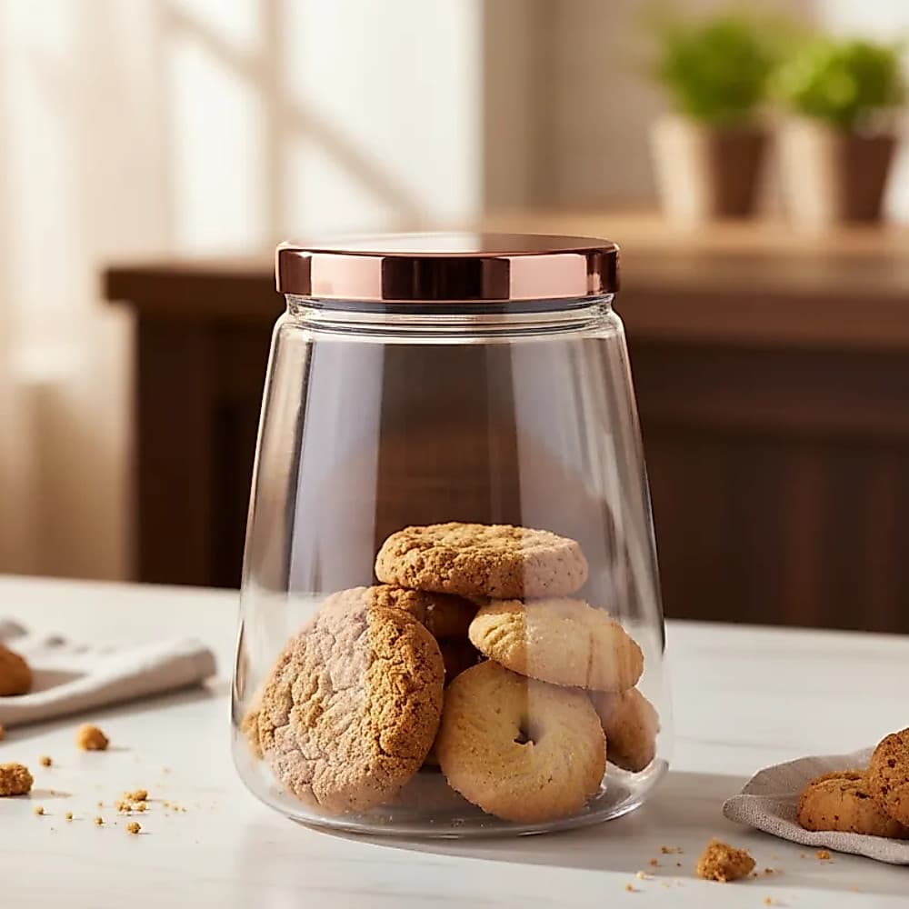 Pote Baleiro Tampa Metalizada 2,1 Litros Porta Doces Biscoito Cores