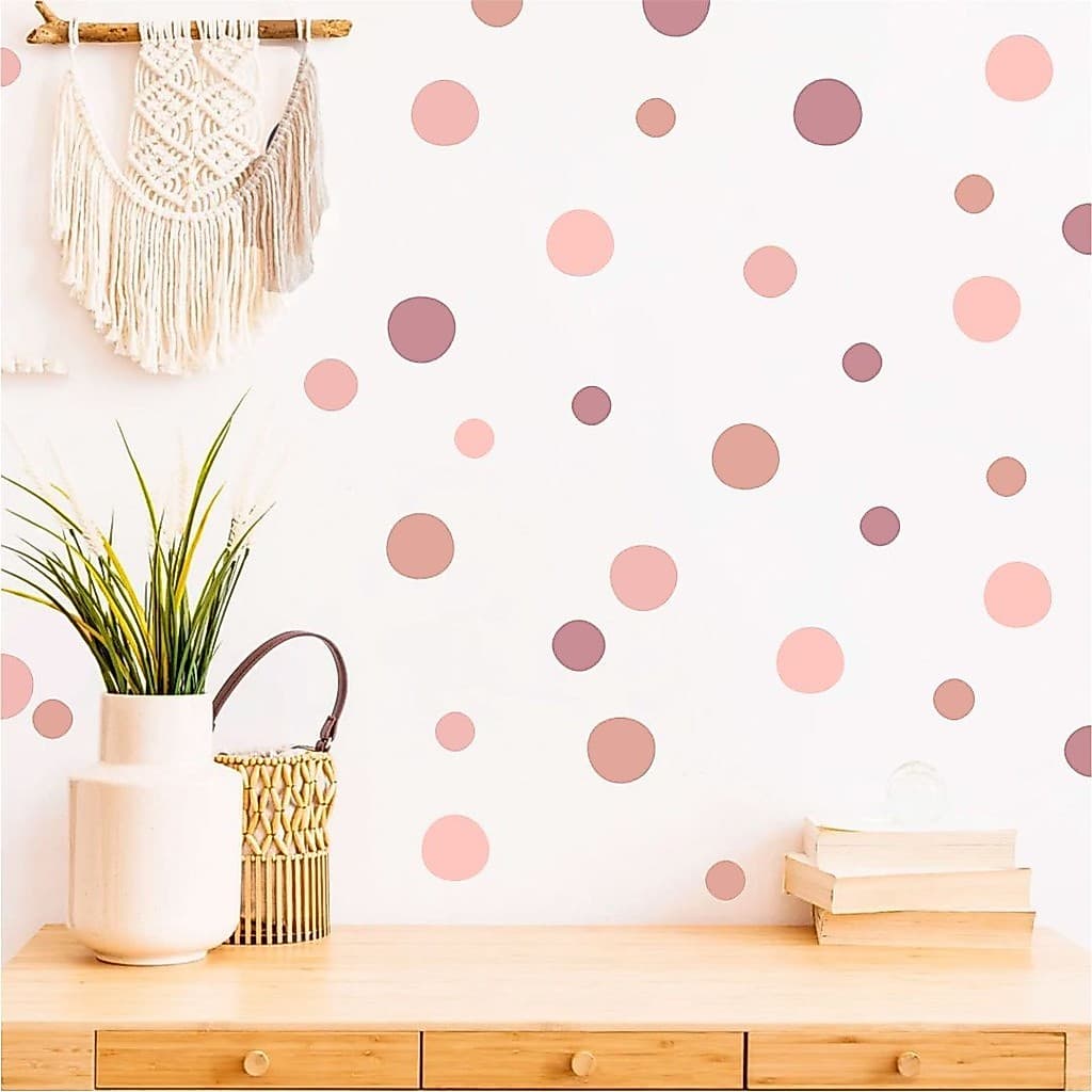 Kit 150 Adesivos Tons Rosa Bolinhas Coloridas Para Decoração
