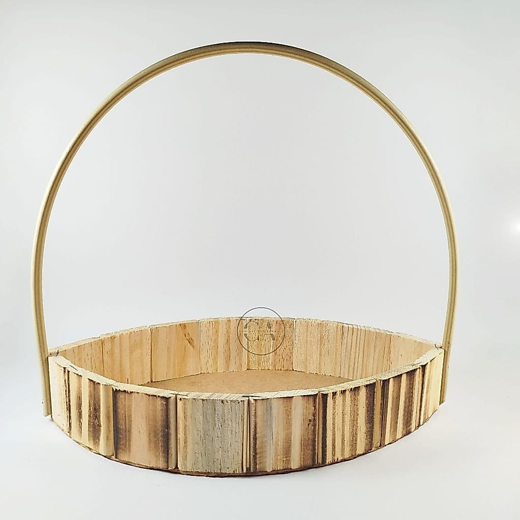 Kit 10 Cesta Presente Folha Madeira Pinus 31cm Base Cesta Namorado Kit Cosmetico Cachepot Arranjo