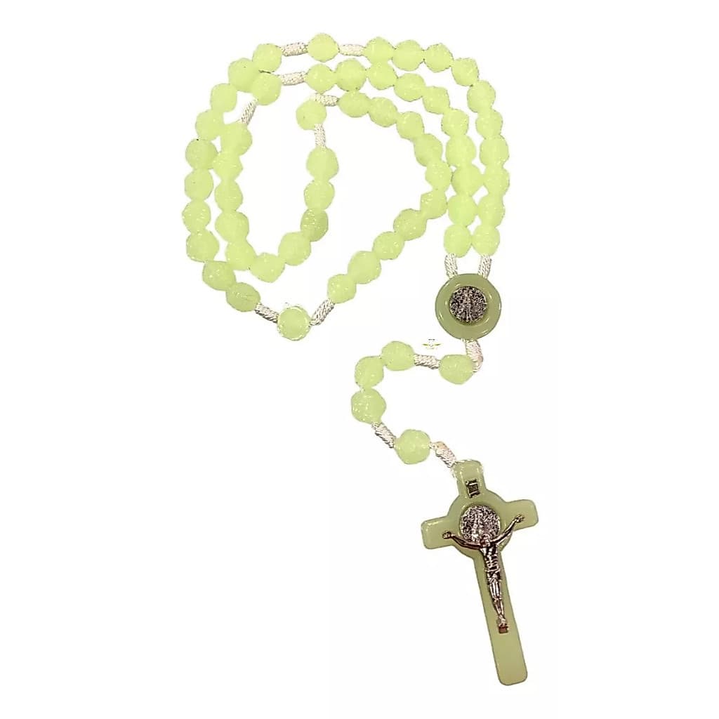 Terço Fluorescente Grande - Nossa Senhora Aparecida, Brilha no Escuro