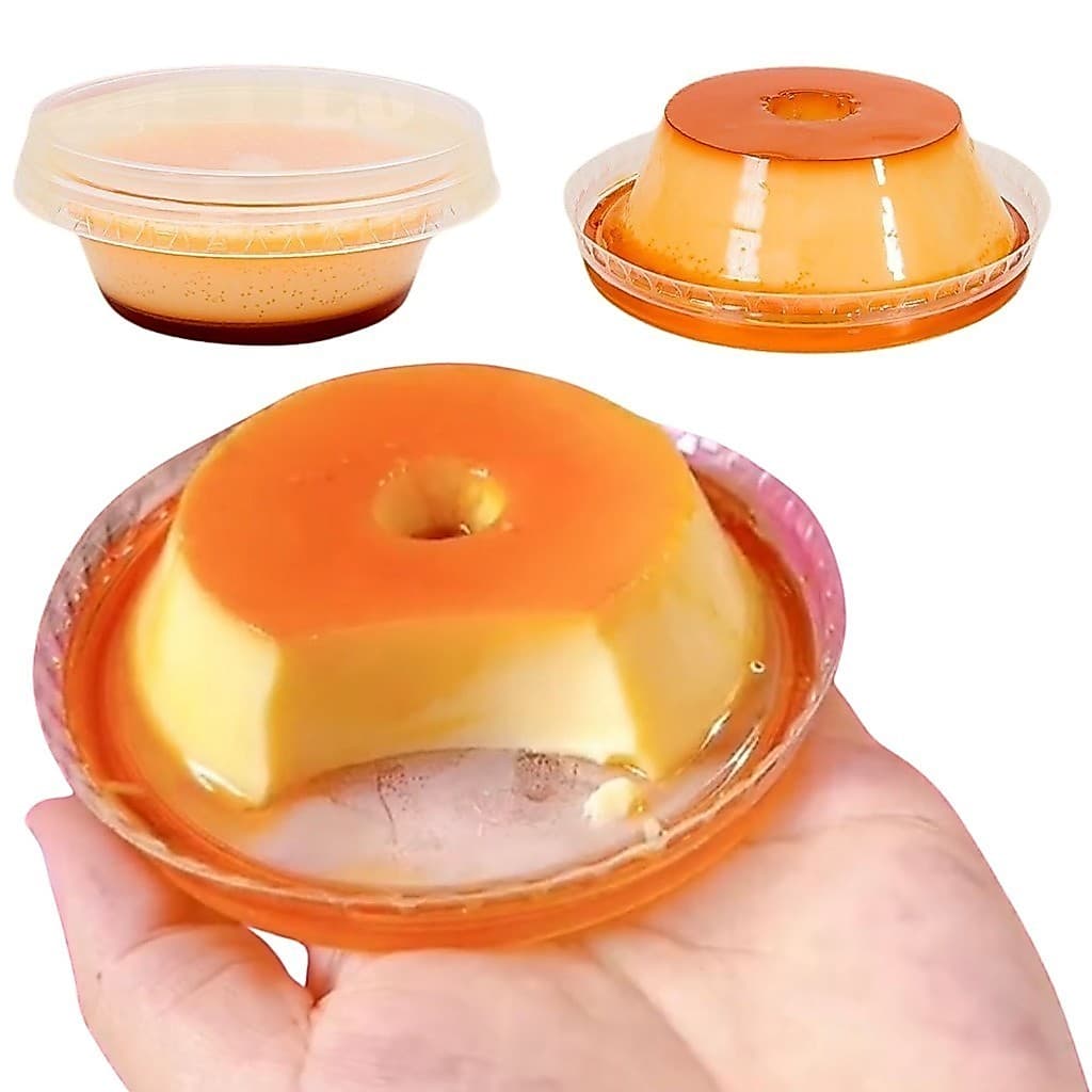 Forma para Pudim 90ml com Tampa  20 Unidades - Crisplastic