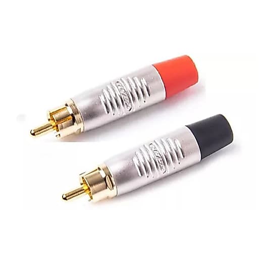 Kit 2 Conector Plug Neutrik Rean Rca Macho Linha Rf2c-au-0
