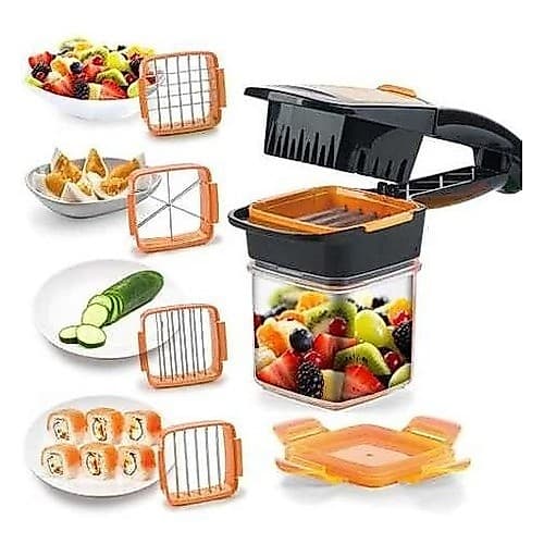 Nicer Dicer Black Quick Fatiador de Legumes Frutas Verduras 5 em 1 Compacto Chef