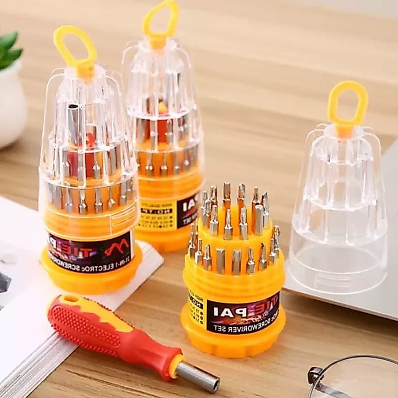 Kit Jogo Ferramenta 31 Peças Chaves Alen Torx Fenda Philips