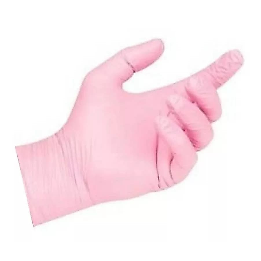 Luva Nitrílica Rosa/ Pink Descartavel C/100UN P, M, G