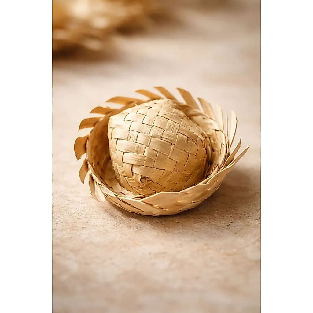 10 Mini Chapéus de Palha Miniatura Para São João  Decoração Tiara Festa Junina