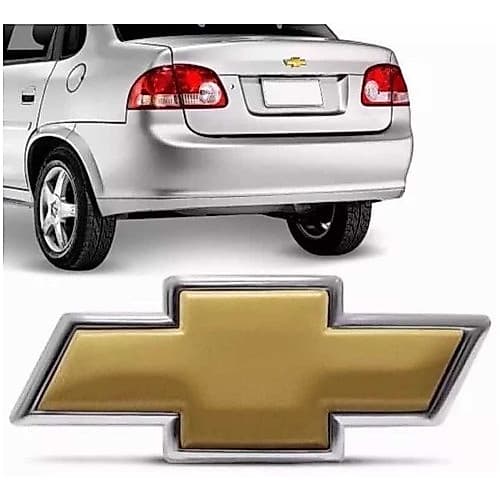 Emblema Gravata Dourada Porta-malas Corsa Classic Sedan 2011