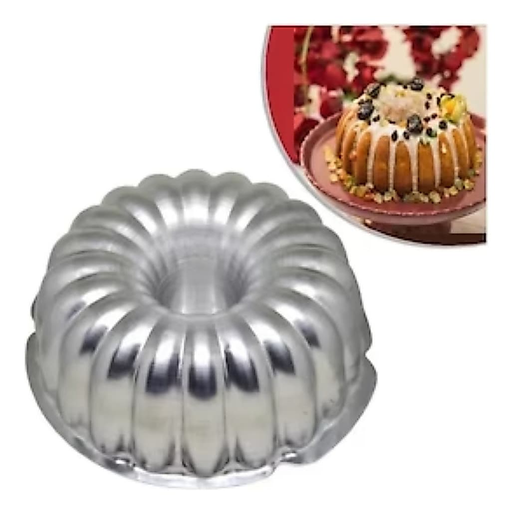 Assadeira Forma De Bolo Torta Pudim Suíça Gomada 13x6cm N°2