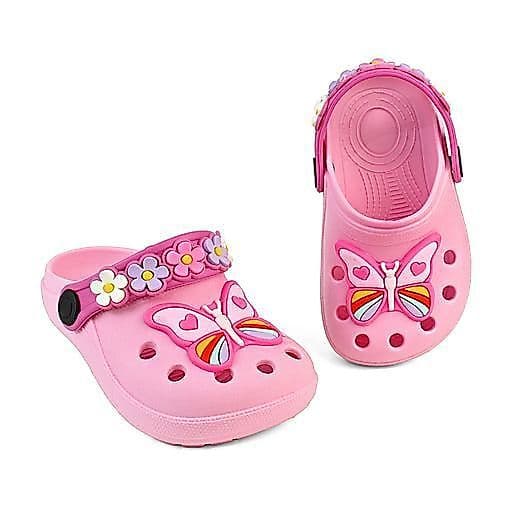Babuche Sandália Infantil Confortavel Leve Macia anti-derrapante Borboleta e flor Meninas