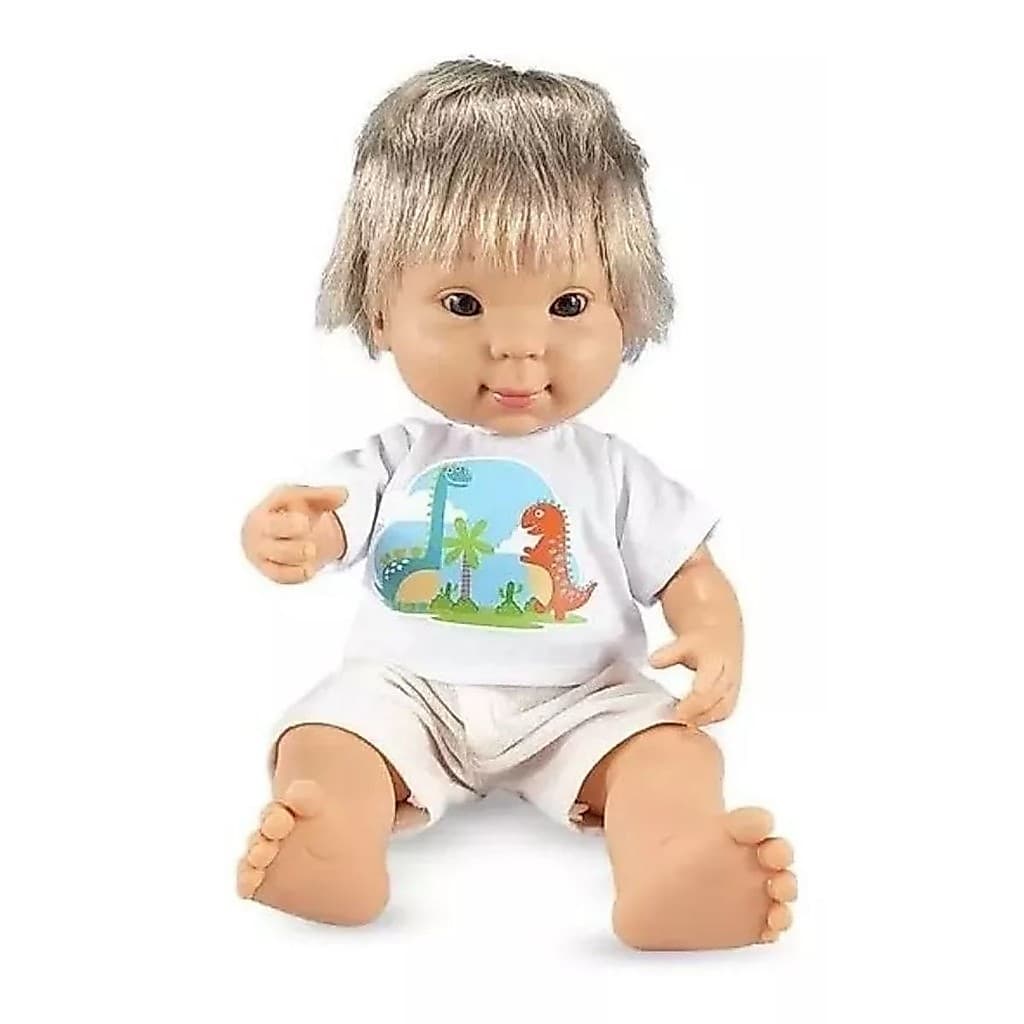 Boneco Loiro Em Vinil Inclusivo Menino 36cm Coleção Down Apae Brasil - Cotiplás