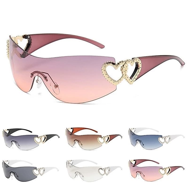 Óculos de sol de Designer de moda 2025 luxo na moda rosa pára-sol espelho