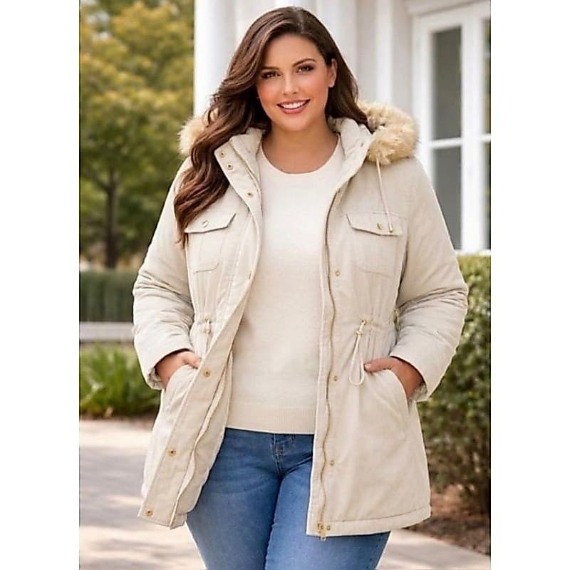 Jaqueta Parka Casaco Forrada Plus Size lançamento B