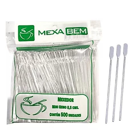 Mexedor Cristal 8,5cm Mini Remo Café Chá Mexa Bem