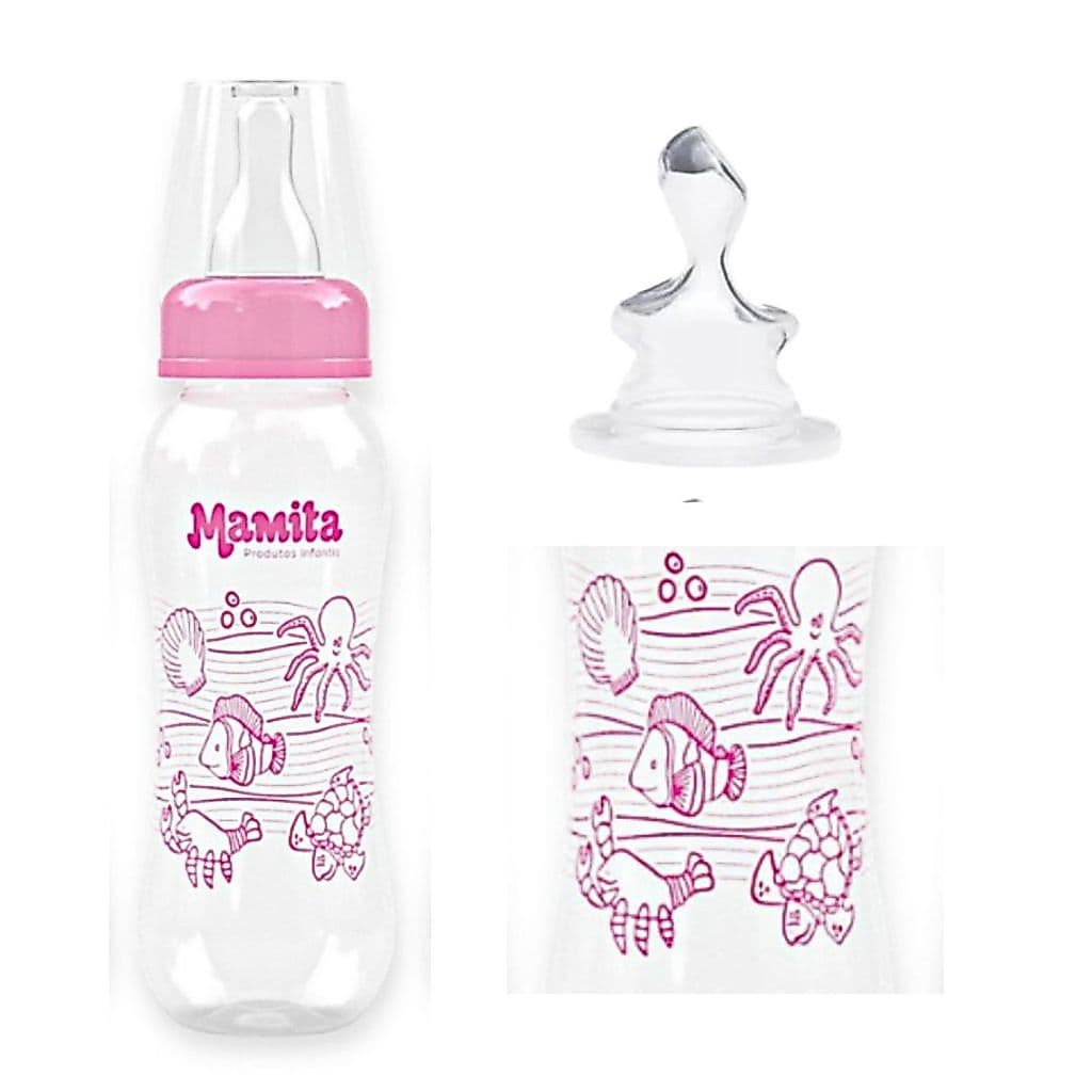 2 Mamadeira chuquinha 80 ml bico anatômico silicone cha água suco