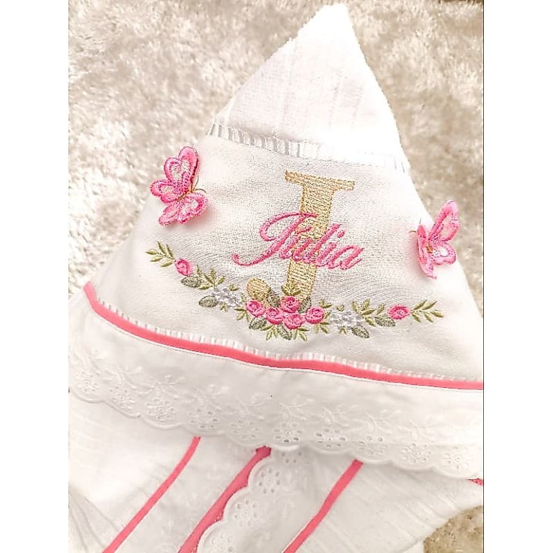 Toalha de banho com capuz personalizada com forro de fralda dupla