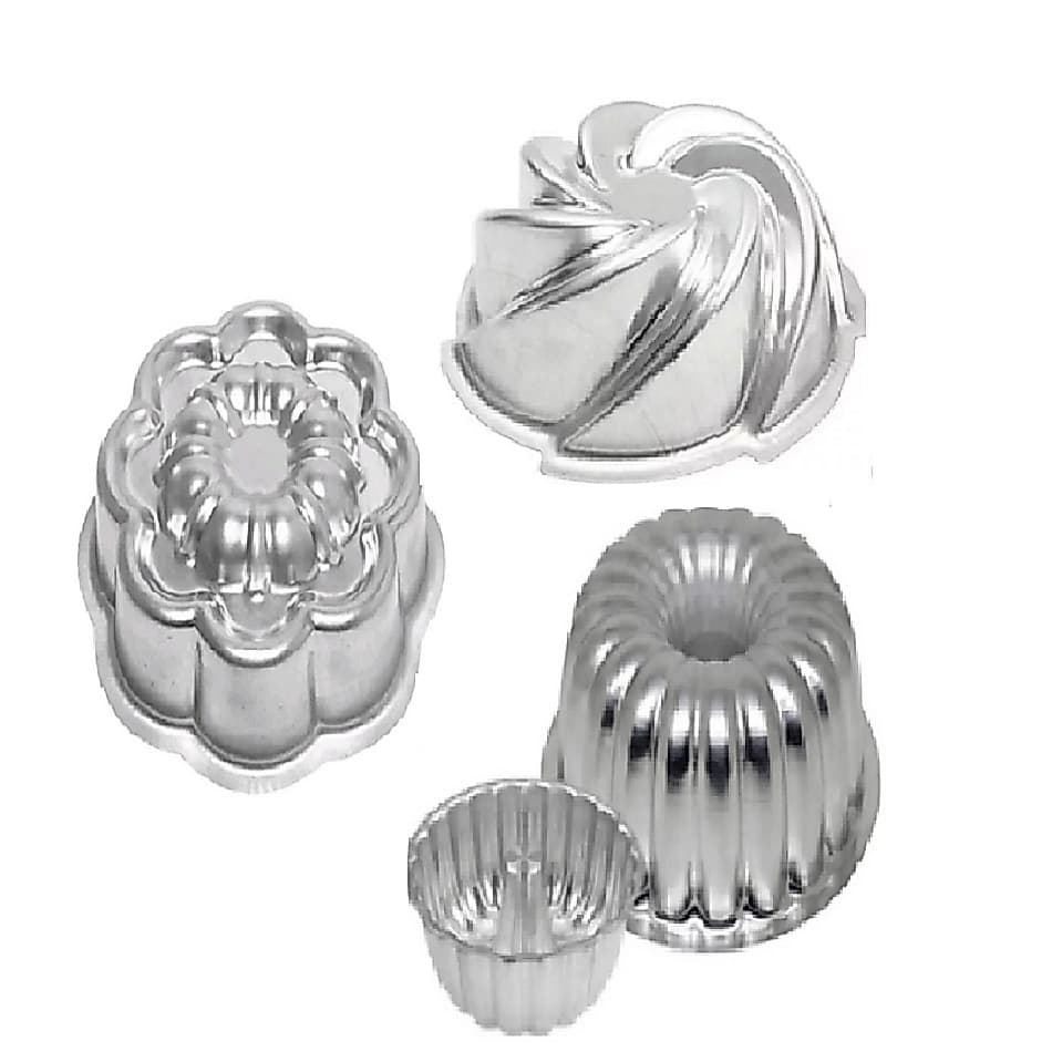 kit 3 Formas Redondas de Bolo Decorada, Forma Suíça, Forma Margarida Flor, Forma Bolo Vulcão