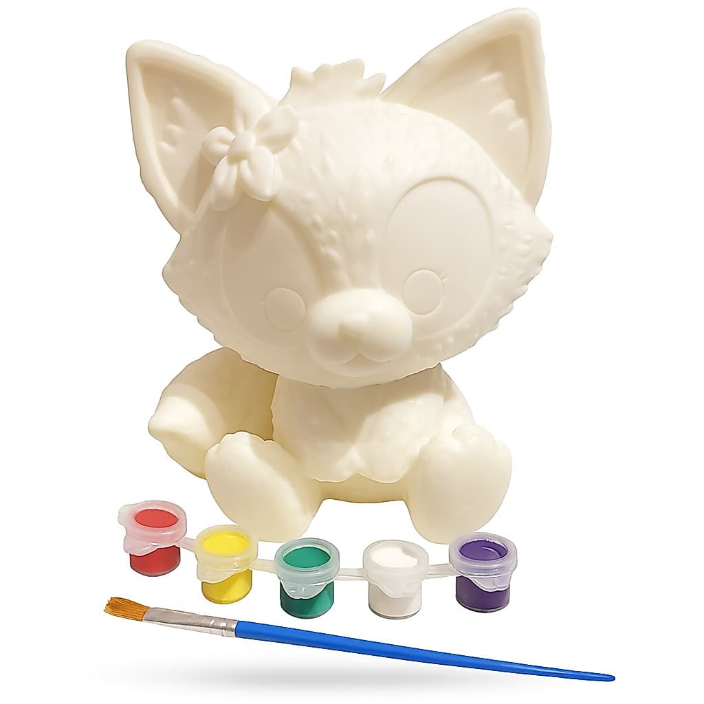Raposa Boneco Para Pintar Colorir Tintas Lavável