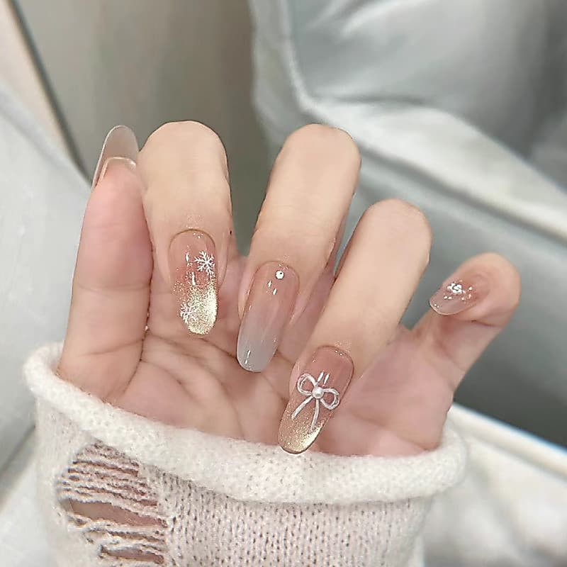 Adesivos de unhas artesanais populares com acabamento sofisticado, adesivos de unhas com efeito degradê, unhas postiças