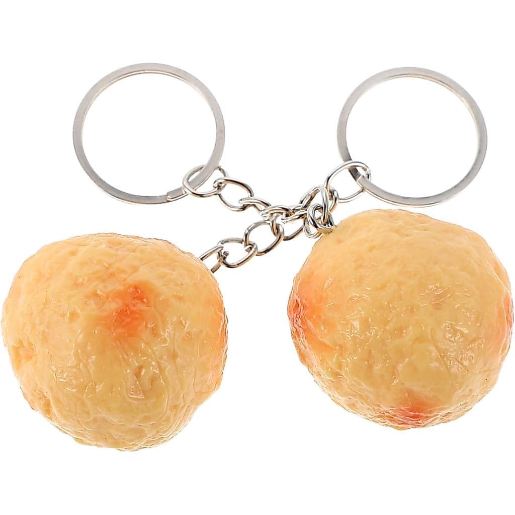 2 peças de chaveiro realista em formato de polvo para meninos e meninas, pingente de comida artificial, brinquedo marinh