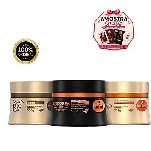 Kit Cronograma Cabelos Finos E Ralos 300g Haskell