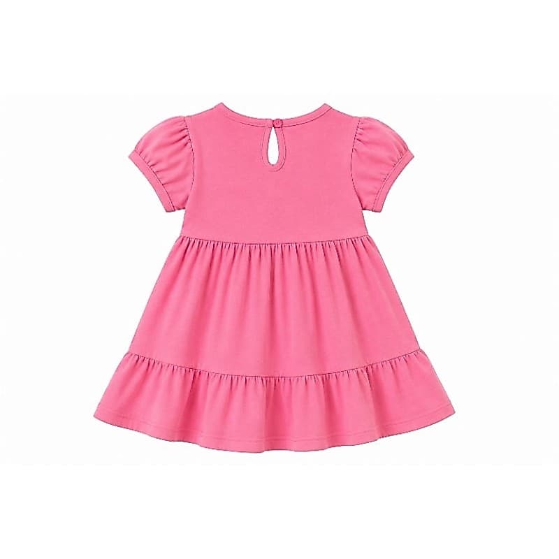 Vestido Infantil Menina Algodão Confortável Manga Curta Verão