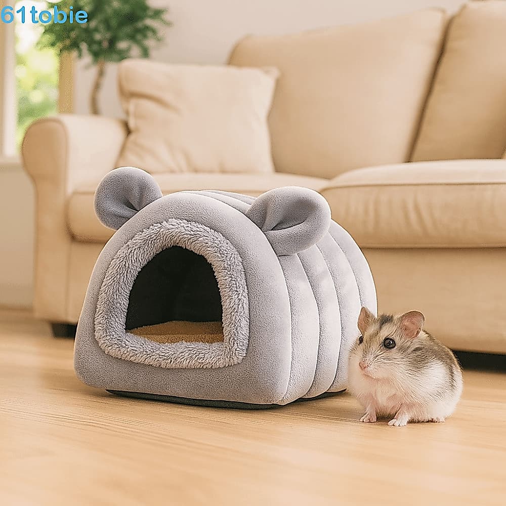 Abrigo Para Animais De Estimação De Inverno TOBIE , Ninho Quente De Hamster De Veludo Espesso , Semi Fechado E Confortáv