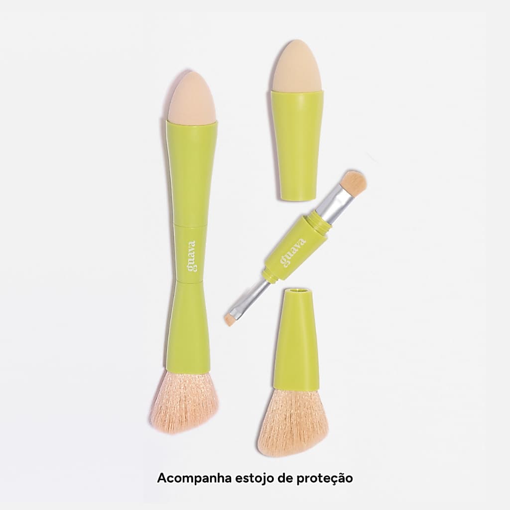 Pincel de Maquiagem 4 em 1 Multiuso - Guava