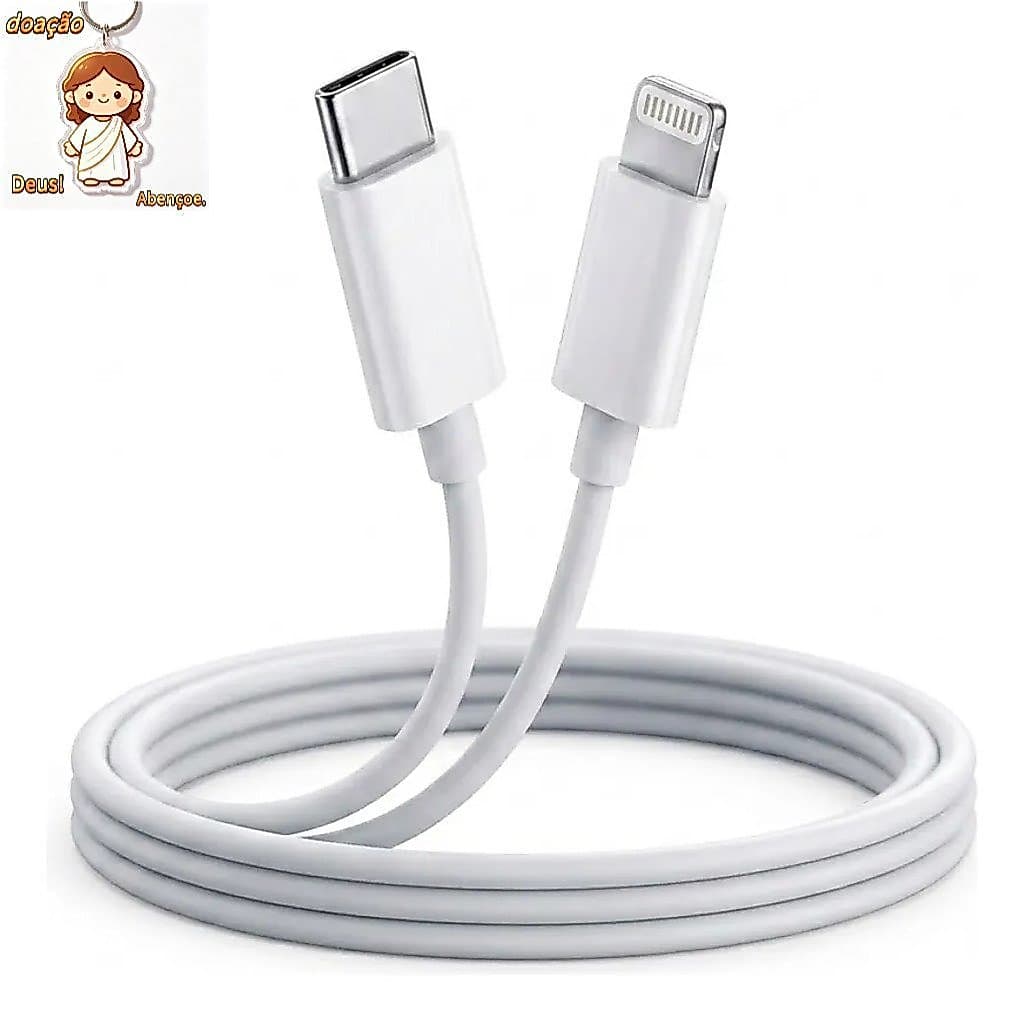Cabo Lightning Usb-c Turbo 1 Metro Compatível Para iPhone Xr 11 12 13 14 - Carregamento Rápido