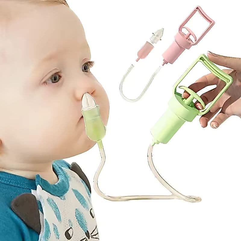 ASPIRADOR NASAL MANUAL PARA BEBÊS, LIMPA MUCO E PREVINE CONGESTÃO NASAL.
