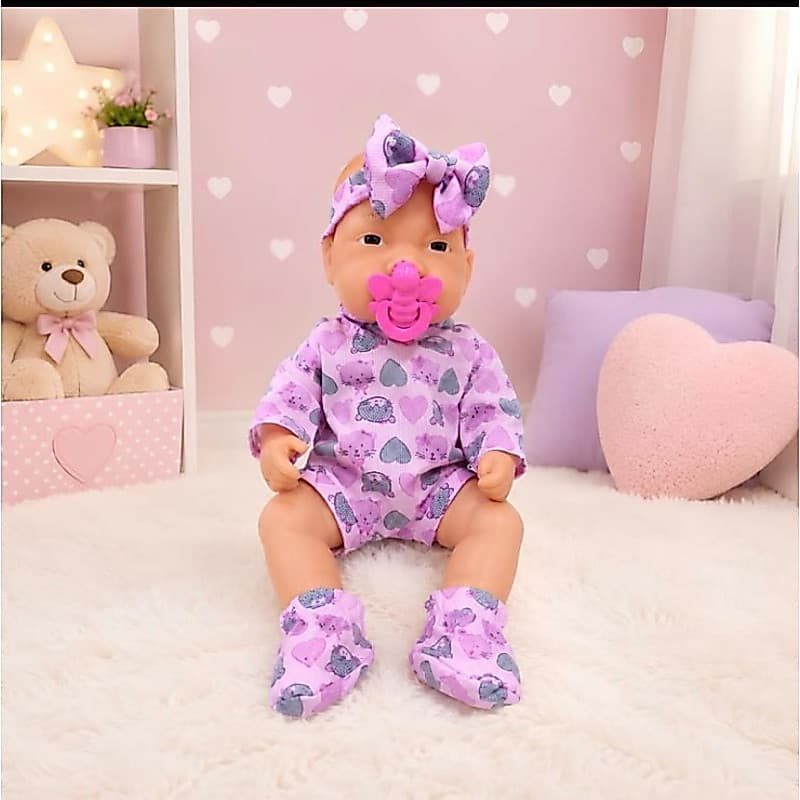 Boneca Love Born Bebê Estilo Reborn Recem Nascido Corpo Vinil Faz Xixi