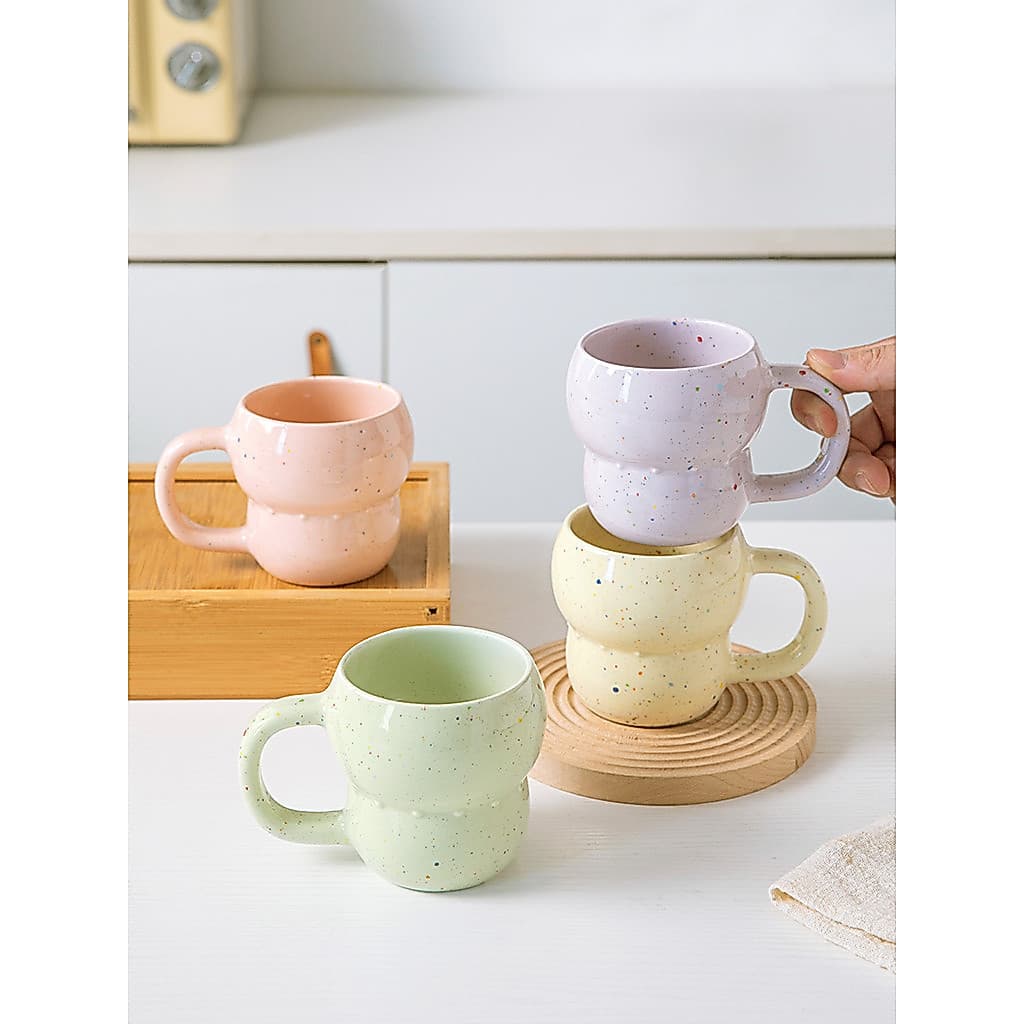 Caneca de cerâmica Ezicok Copo de leite doméstico Copo de leite para café da manhã Xícara de café de alto valor Copo de