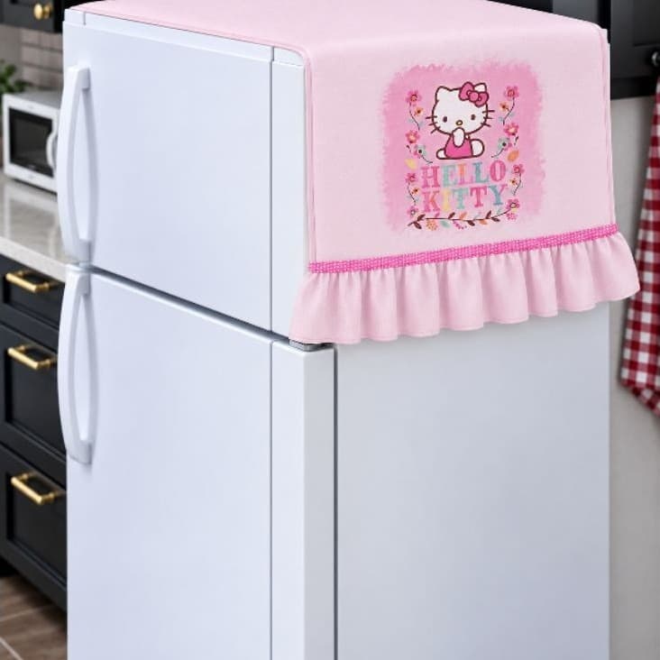 Cobre geladeira em tecido rosa 1,20x60cm pronta entrega