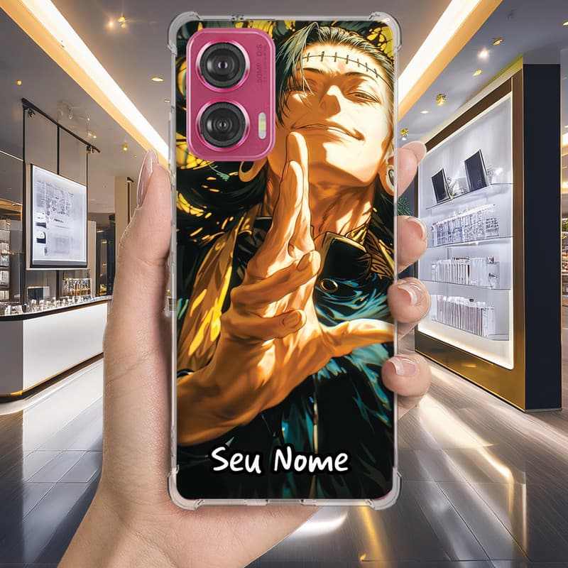 Capa Capinha MOTO G30 G20 G10 G15 G14 G13 G9 POWER PLUS PLAY G8 Anti-impacto Personalizada anime JUJUTSU nome (3552)