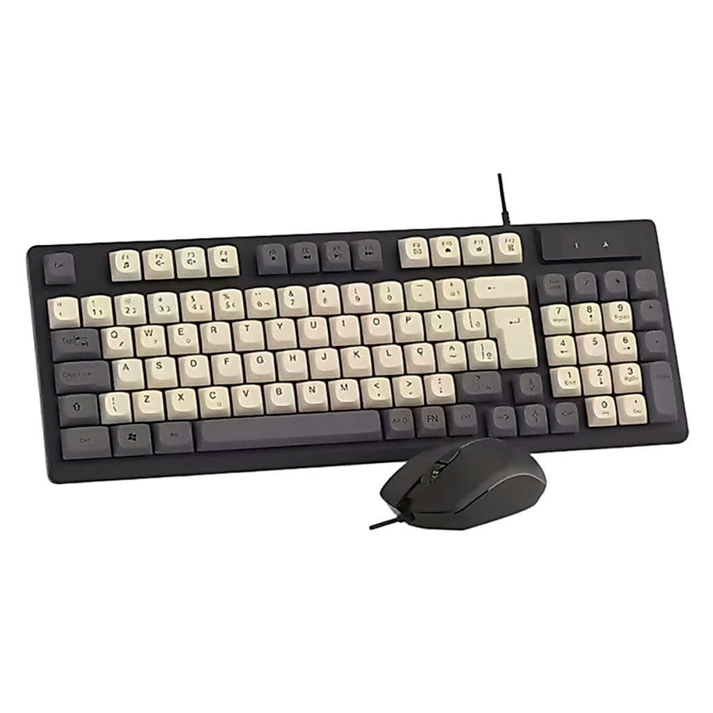 Kit Gamer Teclado Semi-Mecânico e Mouse 1200 DPI