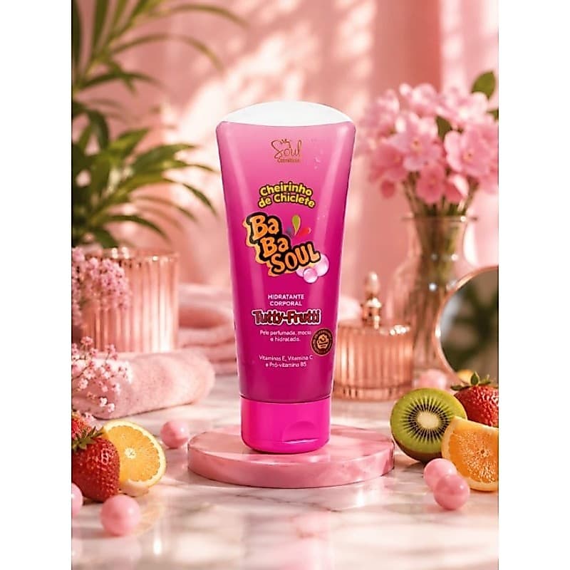 Hidratante Corporal BabaSoul Tutti Frutti Cheirinho de Chiclete 190ml